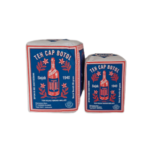 Teh Cap Botol Bubuk Teh Hijau Melati Biru 80 gr Hijau 40 gr